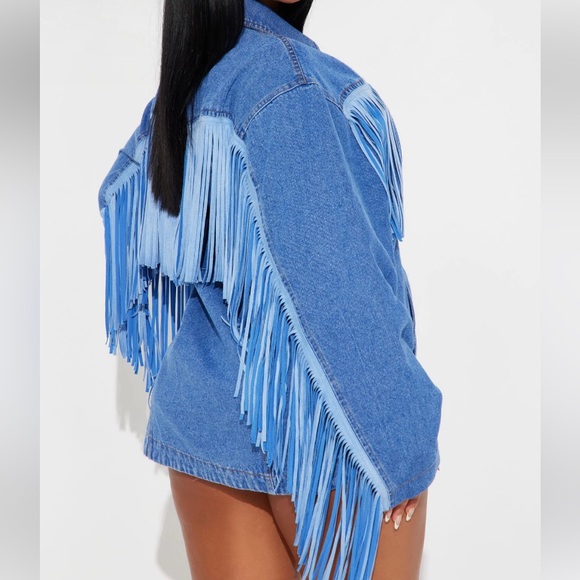 Denim Fringe Jacket - Picture 3 of 3